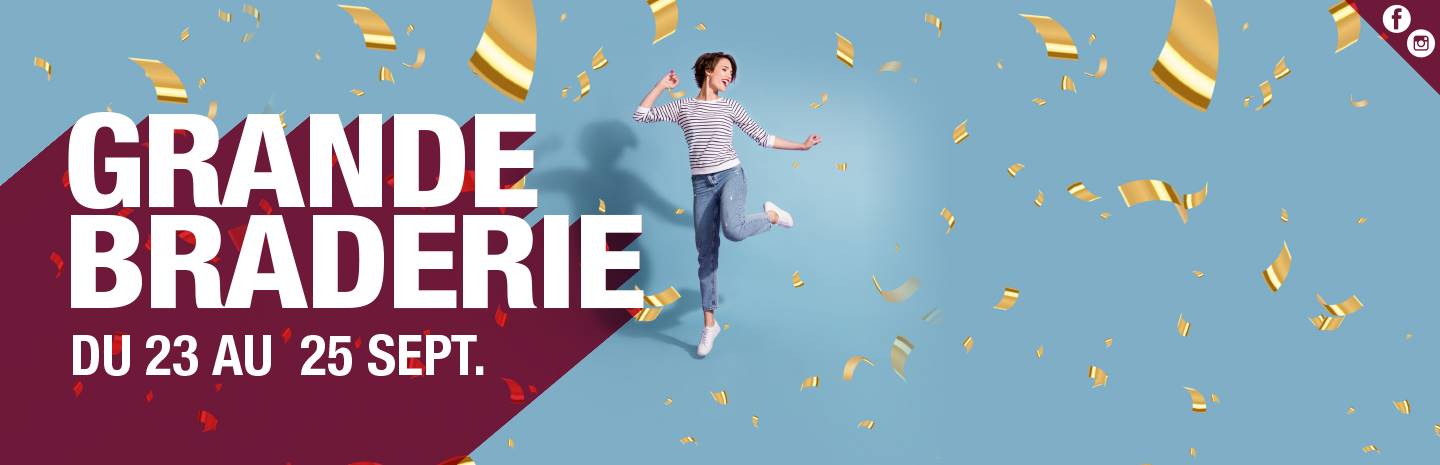 Du 23 au 25 septembre, retrouvez la grande Braderie dans les allées de votre Centre Commercial Cora Nancy Houdemont !