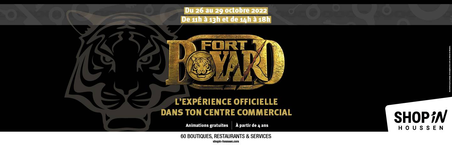 du 26 au 29 octobre 2022 Shop’In Houssen accueille l’expérience officielle Fort Boyard !