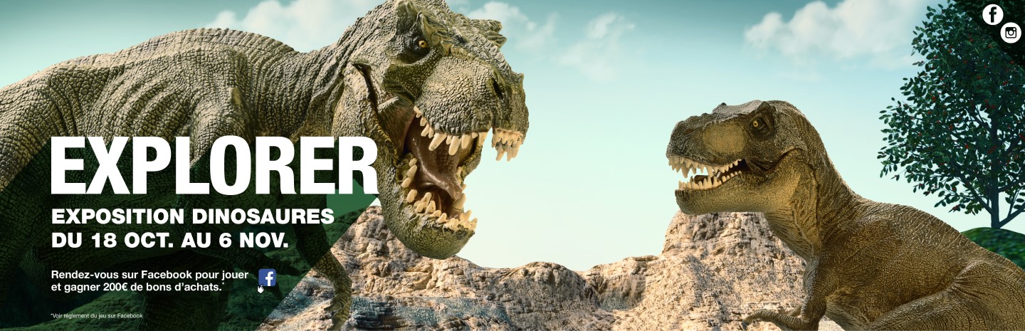 Du 18 octobre au 6 novembre, venez découvrir une exposition spectaculaire des plus beaux et des plus grands dinosaures.