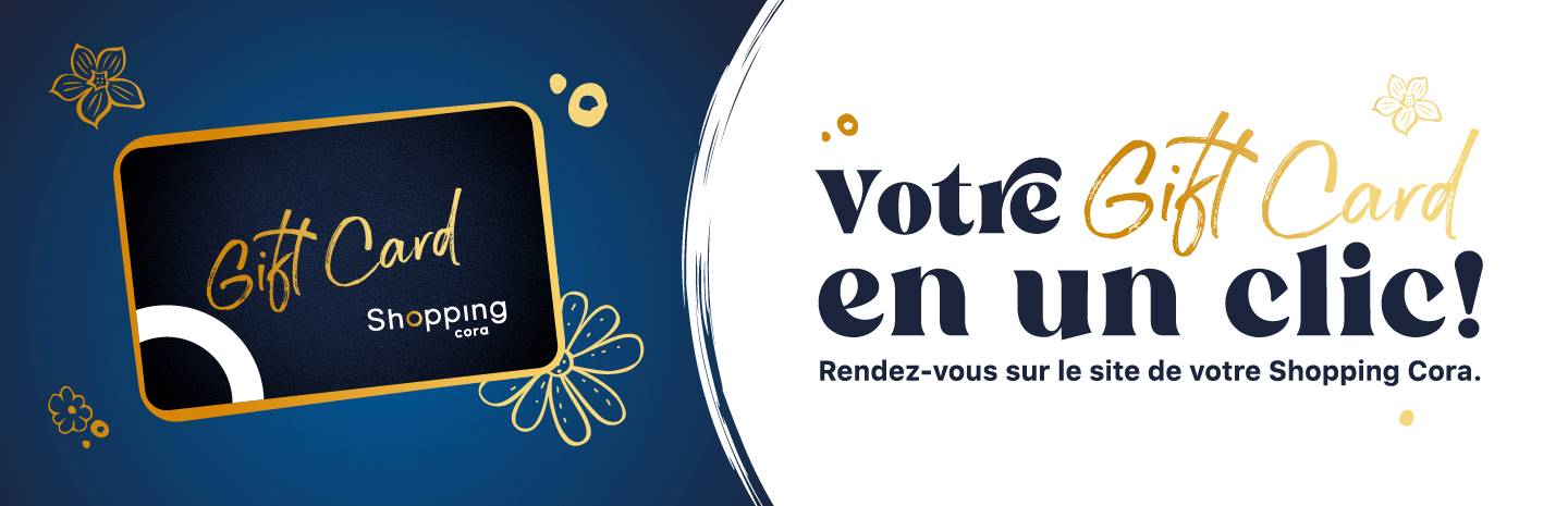 Achetez votre Gift Card en ligne ! Achetez votre Gift Card en ligne !